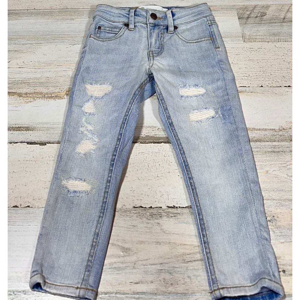 Tucker + Tate Distressed Jeans Kids 2 Light Blue Excellent Skinny Ripped Denim